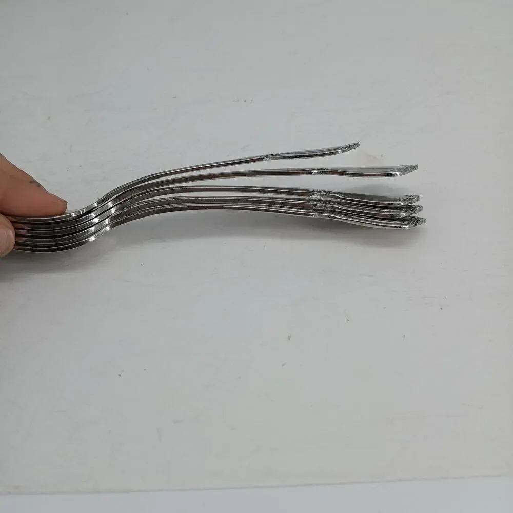 5X DF CHATEAU by ONEIDACRAFT DELUXE Stainless DINNER FORKS SCROLL FLORAL